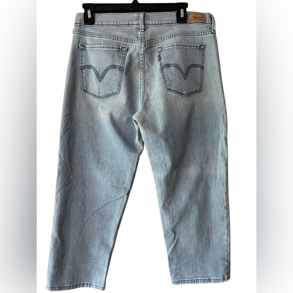 Levi's Blue 515 Capri Denim Cotton Jeans - Picture 2 of 6